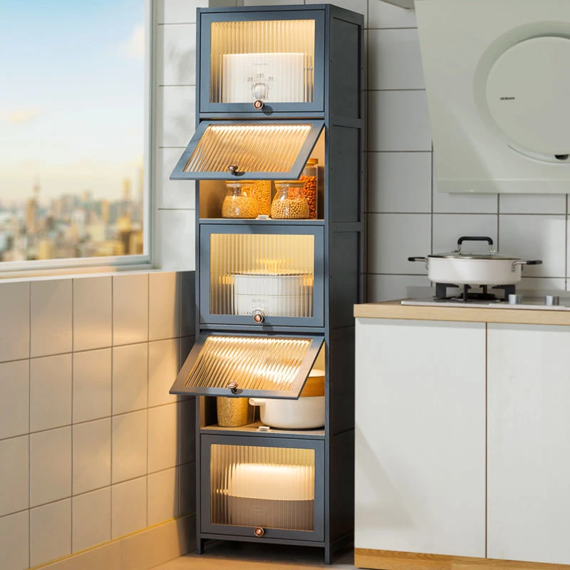 餐边柜子简易厨房橱柜家用组合碗柜收纳餐具柜储物柜子靠墙夹缝柜