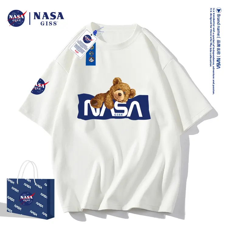 NASA NV联名款2022新款纯棉T恤趴趴熊NASA5314-XZ