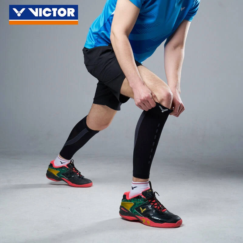 VICTOR威克多梯度压缩腿套SP307运动跑步羽毛球透气户外训练防滑
