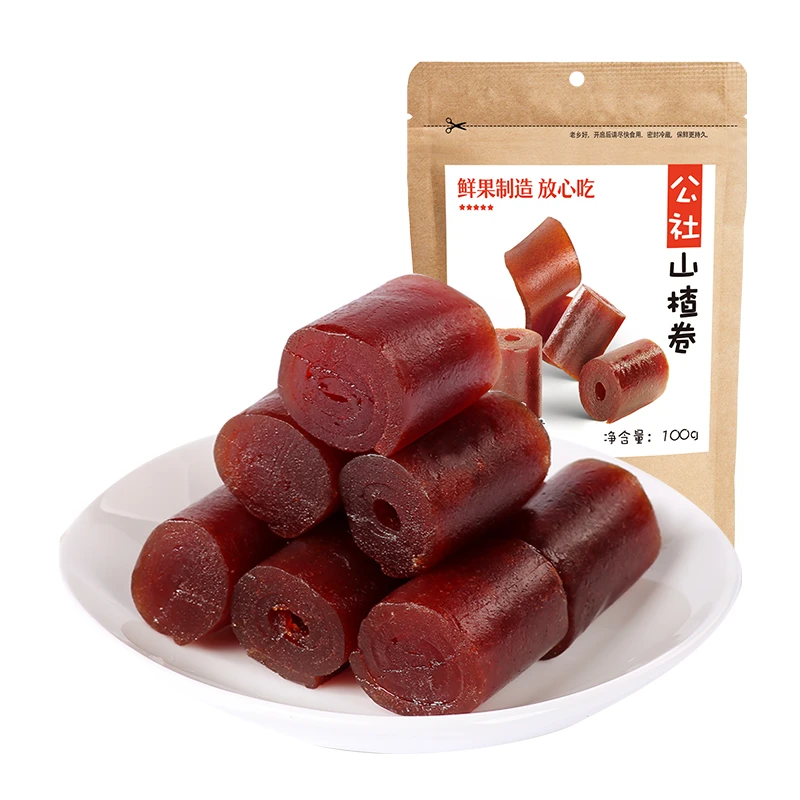公社山楂卷100g/袋小包装果丹皮食用新鲜吃货干净解馋办公室零食