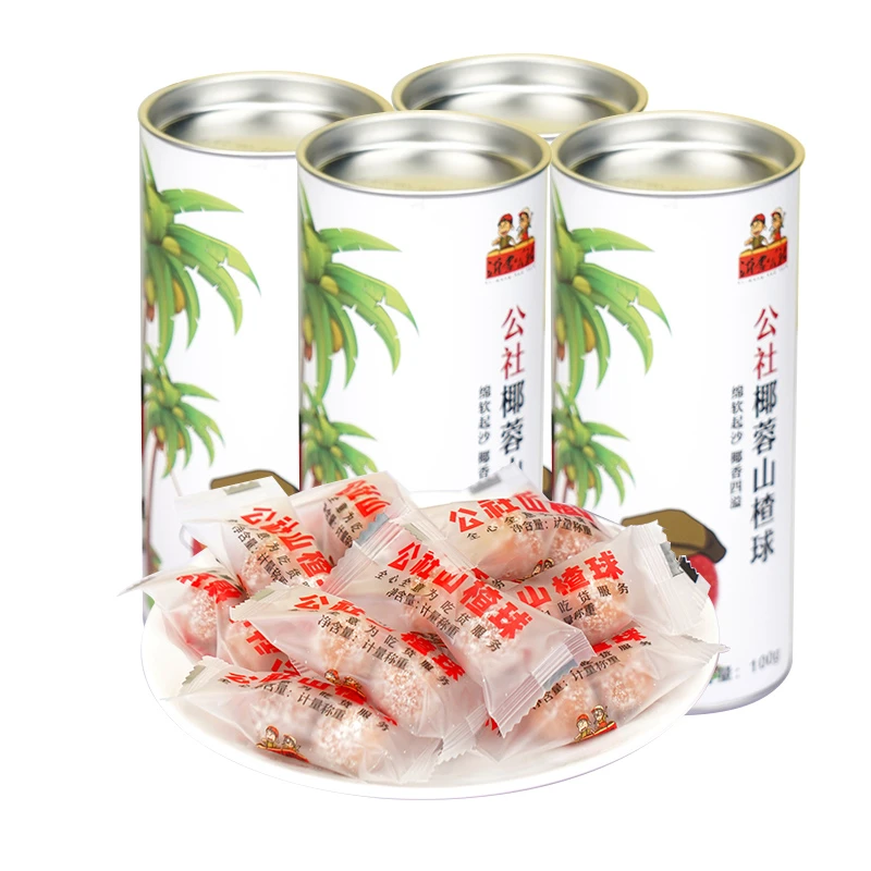 沂蒙公社椰蓉山楂球100g/罐酸甜开味