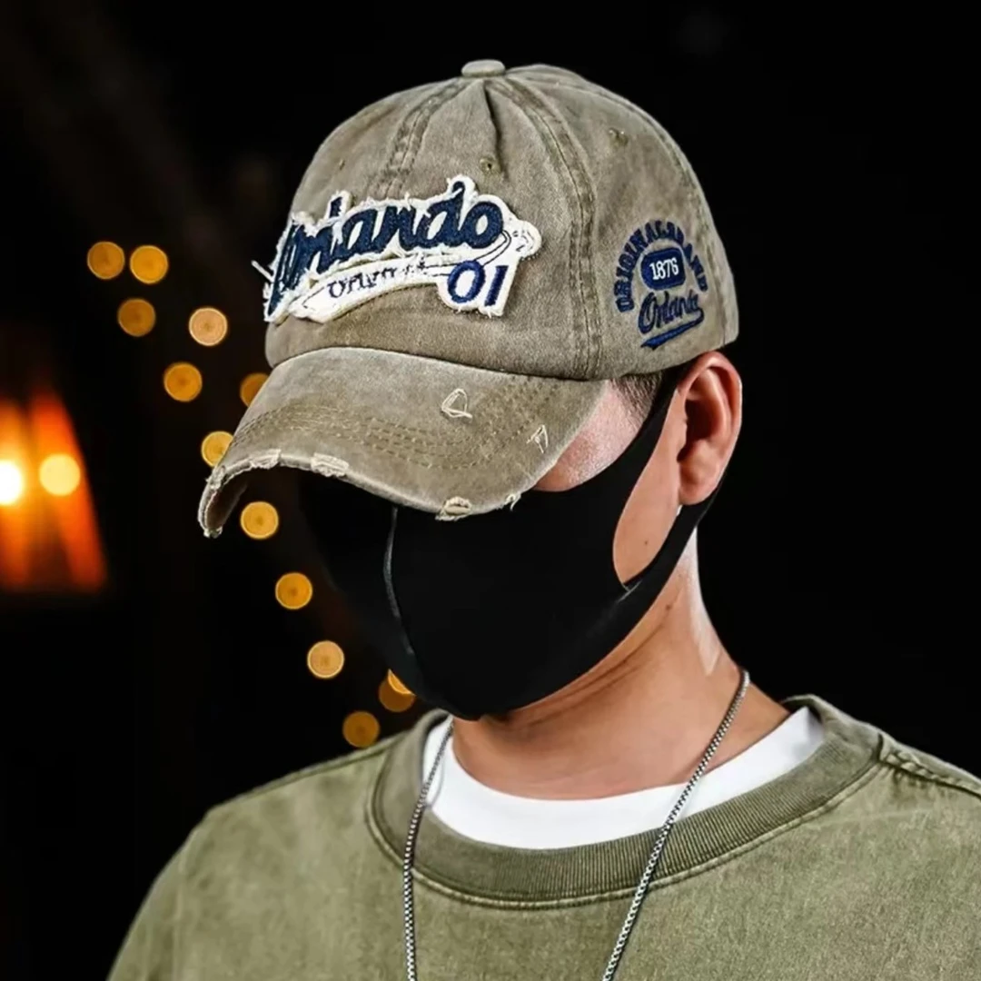 男士经典刺绣帽子 棒球帽 工装帽时尚休闲百搭复古
