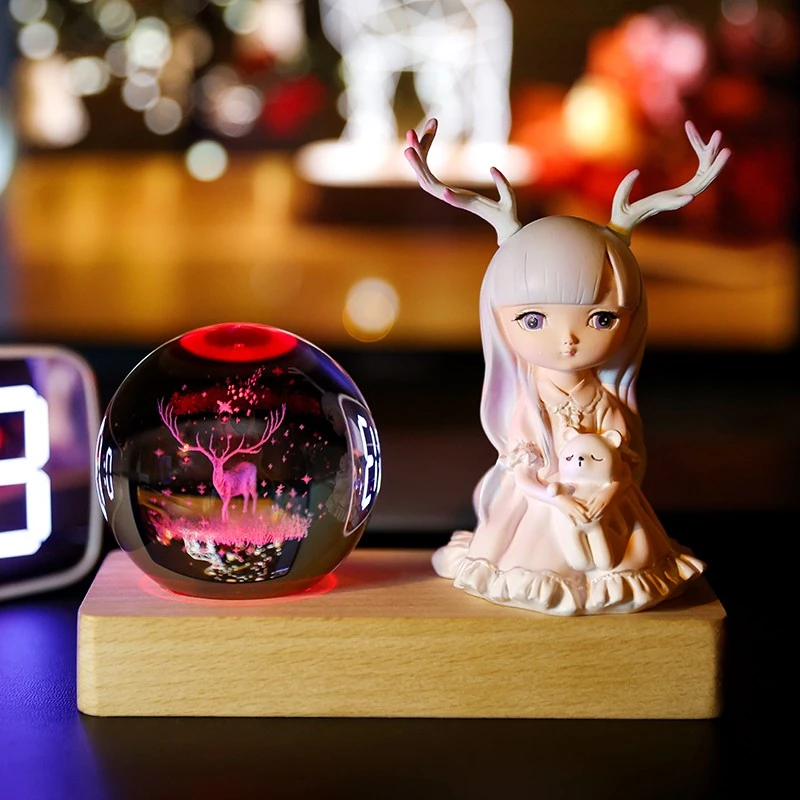 生日礼物女生男送女朋友老婆同学生七彩发光浪漫小夜灯情人节礼物