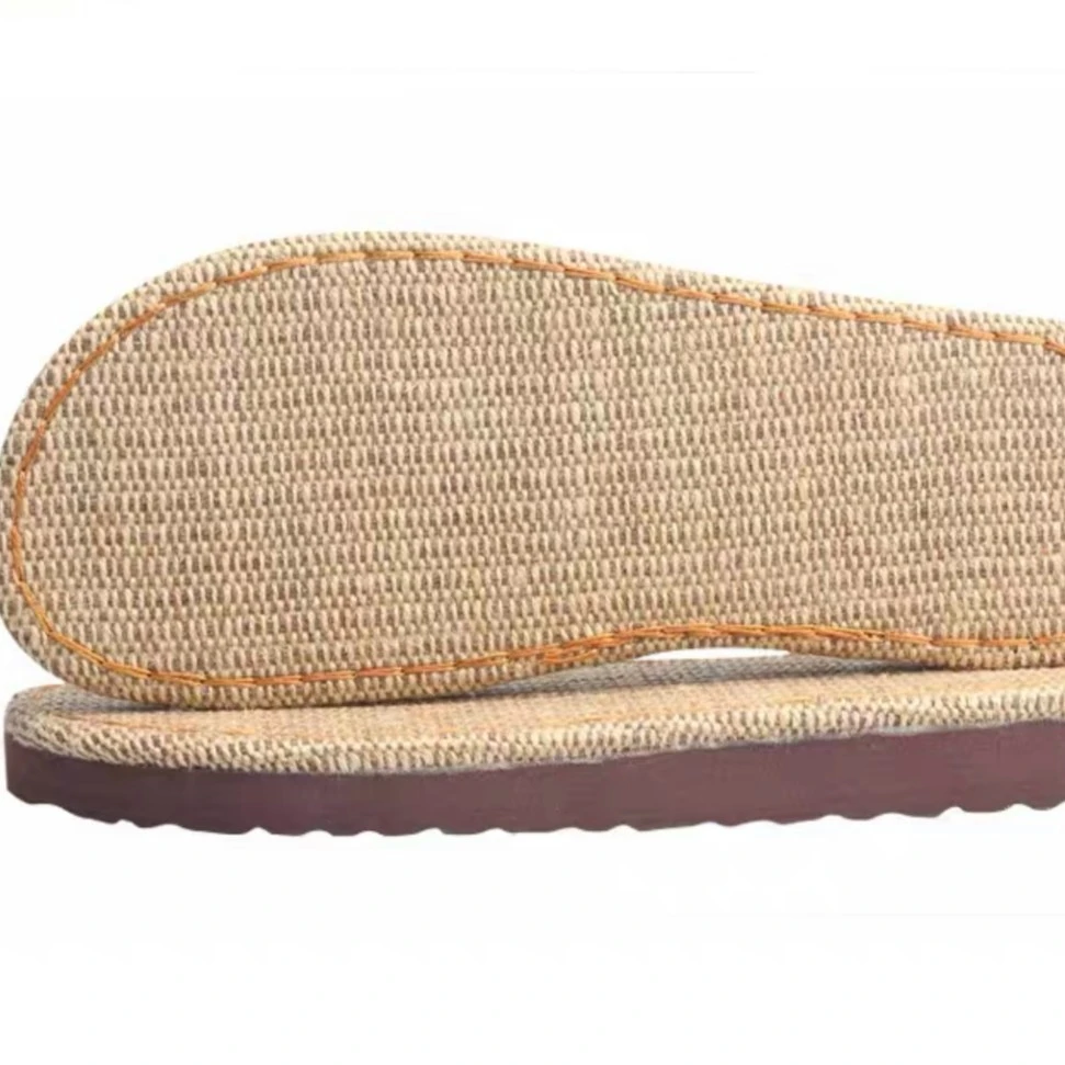 小梅手工DIY亚麻鞋底拖鞋2025平底