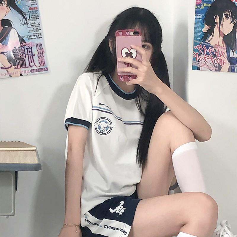 【梗豆家】玉桂狗联名夏日运动学生JK制服体操服短袖短裤