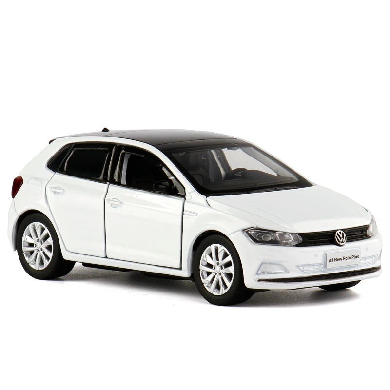 1:32大众POLO六开门合金声光模型摆件转向避震仿真汽车儿童玩具