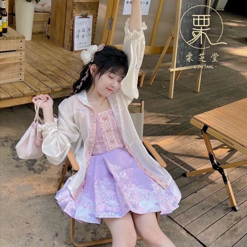 栗芝堂原创【甜心教主】竖领明制短马面Lolita改良汉服