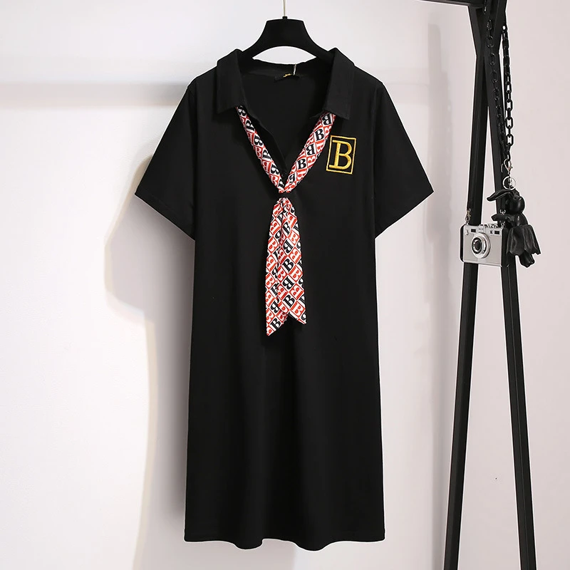 【62477】120-320斤大码女装宽松T恤连衣裙显夏新款胖mm宽松连衣裙