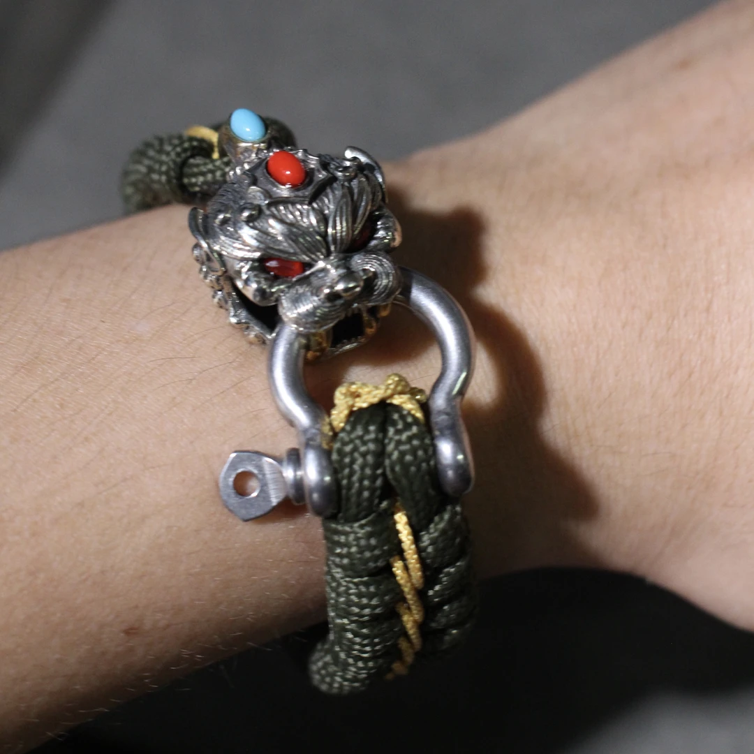 白铜貔貅手工编织手环DIY扣头配件手工挂件吊坠配饰手链连接扣