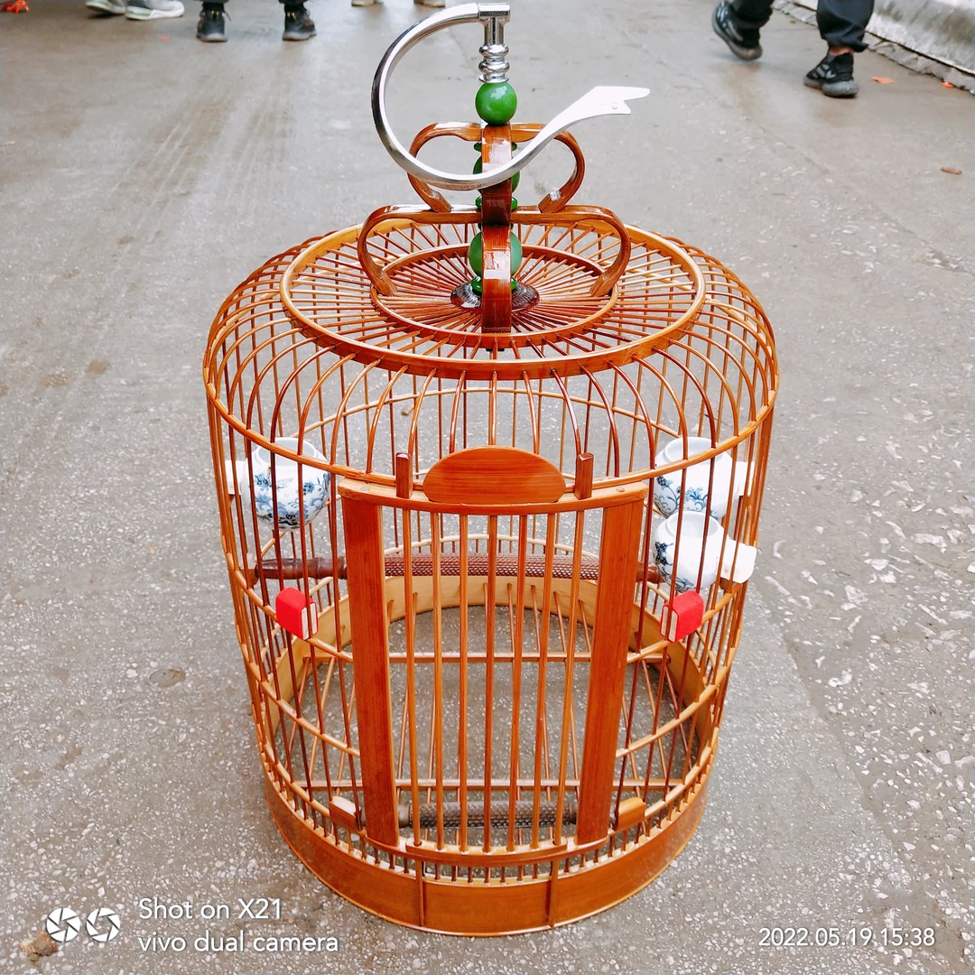 老料川笼 手工竹制鸟笼带青皮定做不支持退换