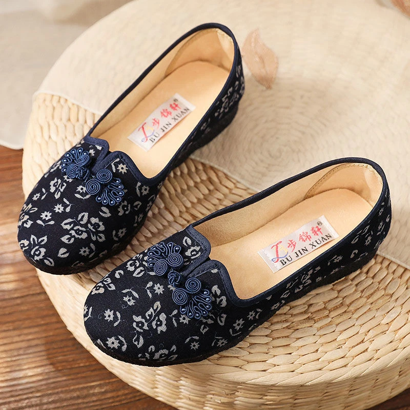 老北京布鞋女妈妈鞋防滑软底单鞋中老年休闲平底老奶奶太太老人鞋