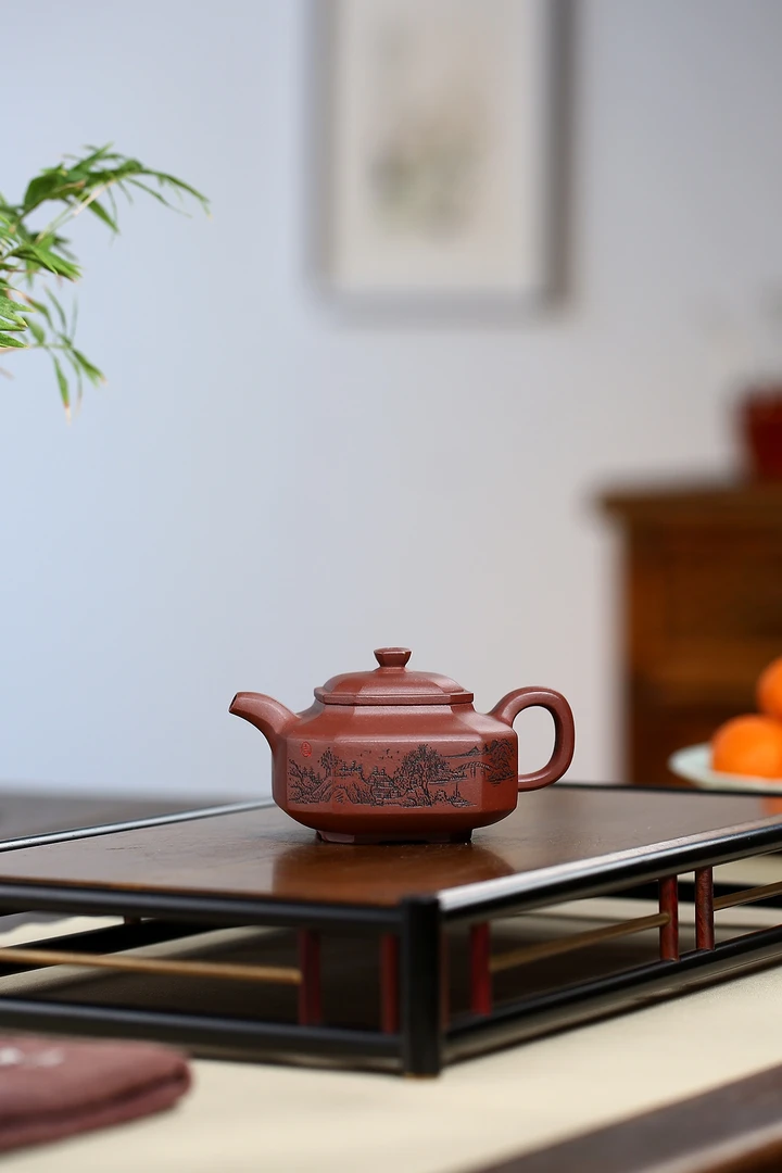 佳作鉴藏 景舟八方 原矿底槽清 140CC 宜兴紫砂壶 精品茶具