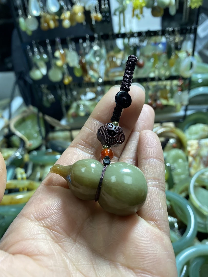 天然和田玉福禄钥匙扣绑好发货（天然的每一个都不一样属于正常