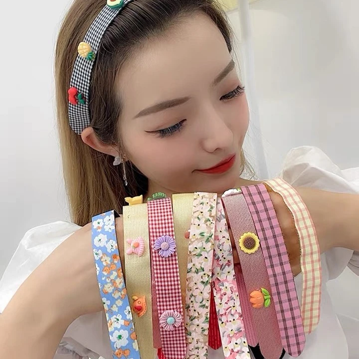 布艺发饰 魔术贴发箍夏天发卡碎发刘海贴头饰2021年新款头箍