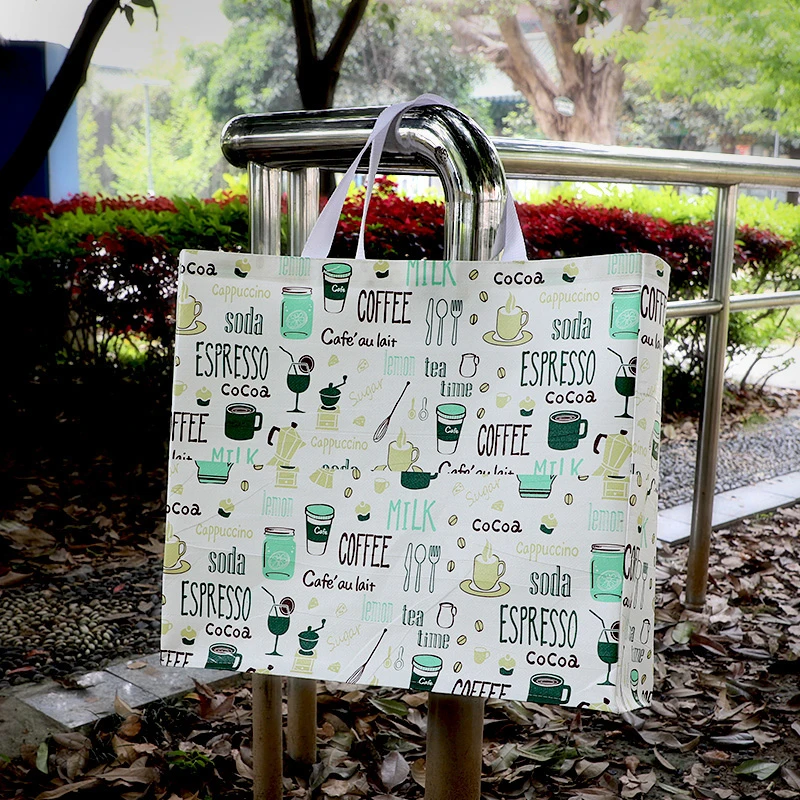 超大手提袋购物袋环保袋加厚手拎小包提韩简约百搭逛街防水收纳袋