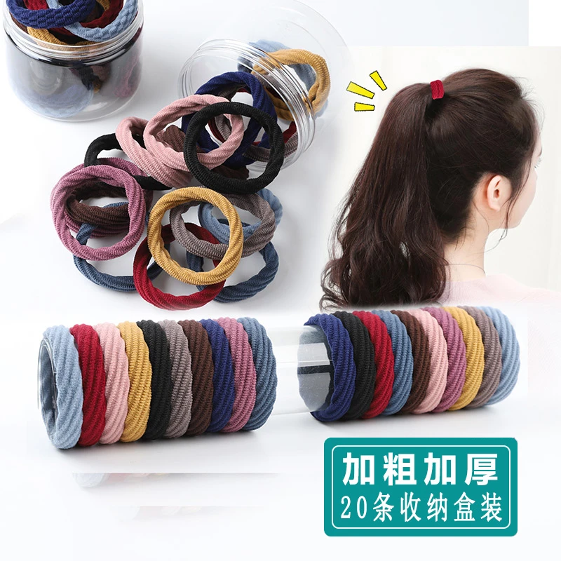 皮质发饰 成人头绳高弹力发圈扎头皮筋加粗简约发绳韩版耐用皮套