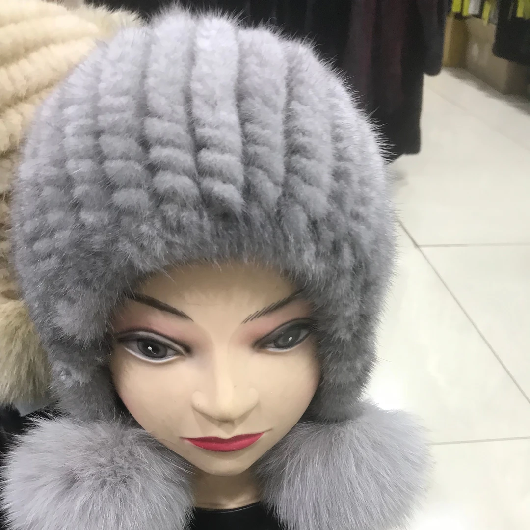 水貂尾编制多色软帽女款