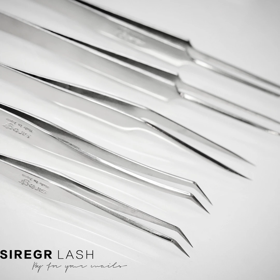 美睫嫁接手工中式睫毛不锈钢工具高精度多根分毛取毛专用弯嘴银色