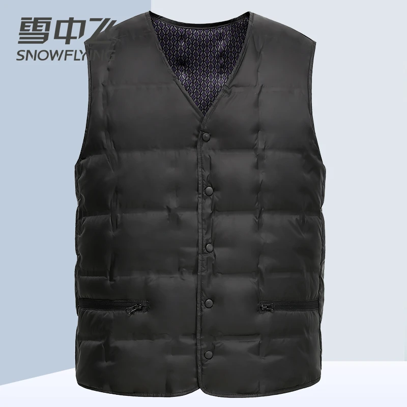 雪中飞男装保暖羽绒马甲X00148099F男士坎肩羽绒服大码休闲马夹