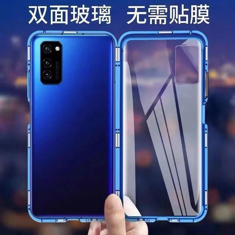 OPPOA55手机壳万磁王防摔双面玻璃前后磁吸金属透明全包a55保护套