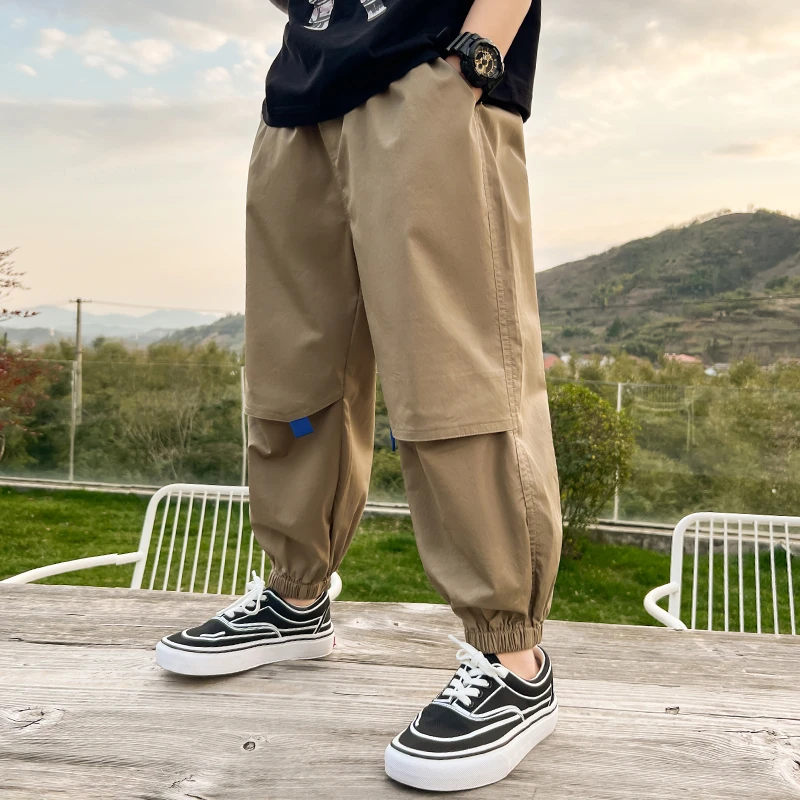 中班仔夏装童装九分裤防蚊裤中大童工装裤夏季洋气男童*42031