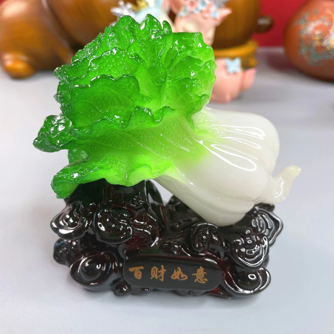 【木火火】白菜如意小摆件桌面摆件创意玄关车摆件高档个性摆件礼物