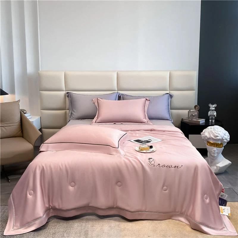 柠檬味莫代尔镂空 单件夏凉被空调被双面夏被机洗凉感高档绣花