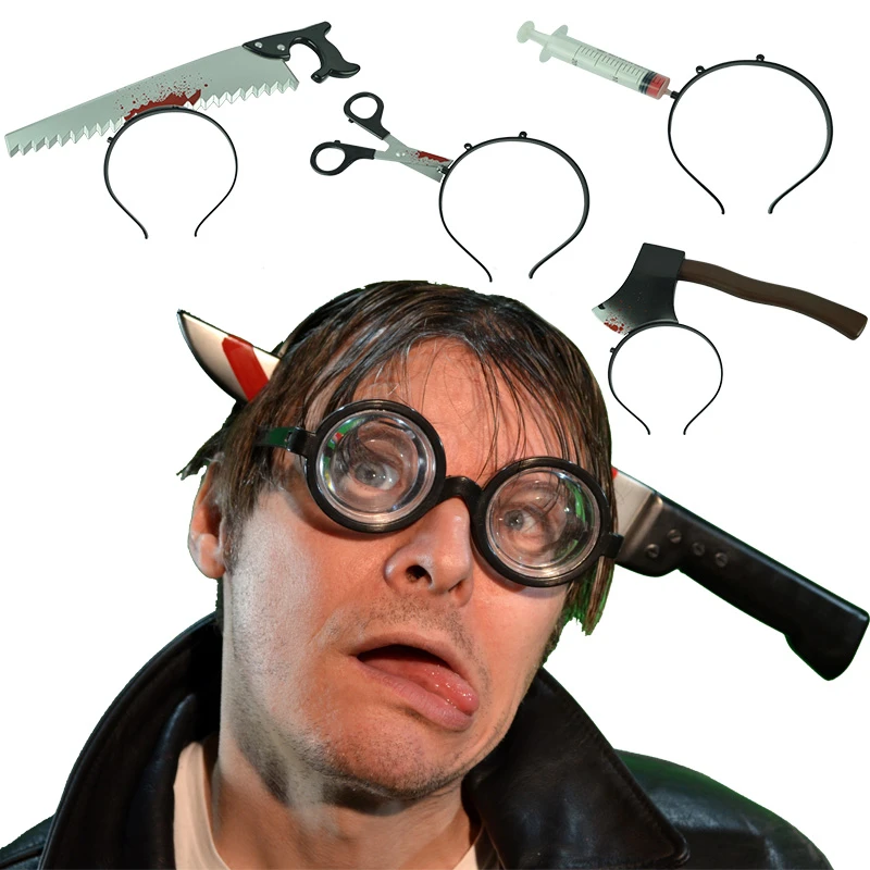 愚人节恶搞礼物整蛊整人玩具创意吓人魔术道具穿头刀斧钉锯针剪刀