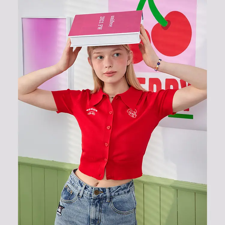 【菀哥推荐】【美乐蒂联名】UNIFREE22夏新款修身T恤U222G141Q1Q1