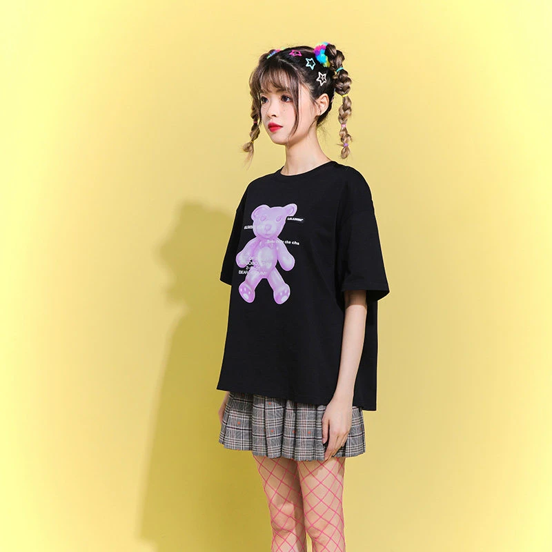 南京【微瑕不退换】LABO彩色小熊短袖T恤L22E-WLZY21