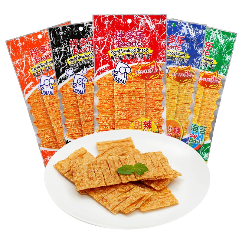 泰国进口零食拌多乐超辣海苔/香蒜鱿鱼片干鱿鱼条20g面筋下酒小吃