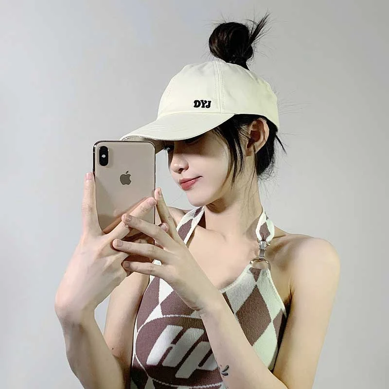 【西兰蒂亚】棒球帽女网红ins扎高马尾运动空顶遮阳防晒帽防晒帽