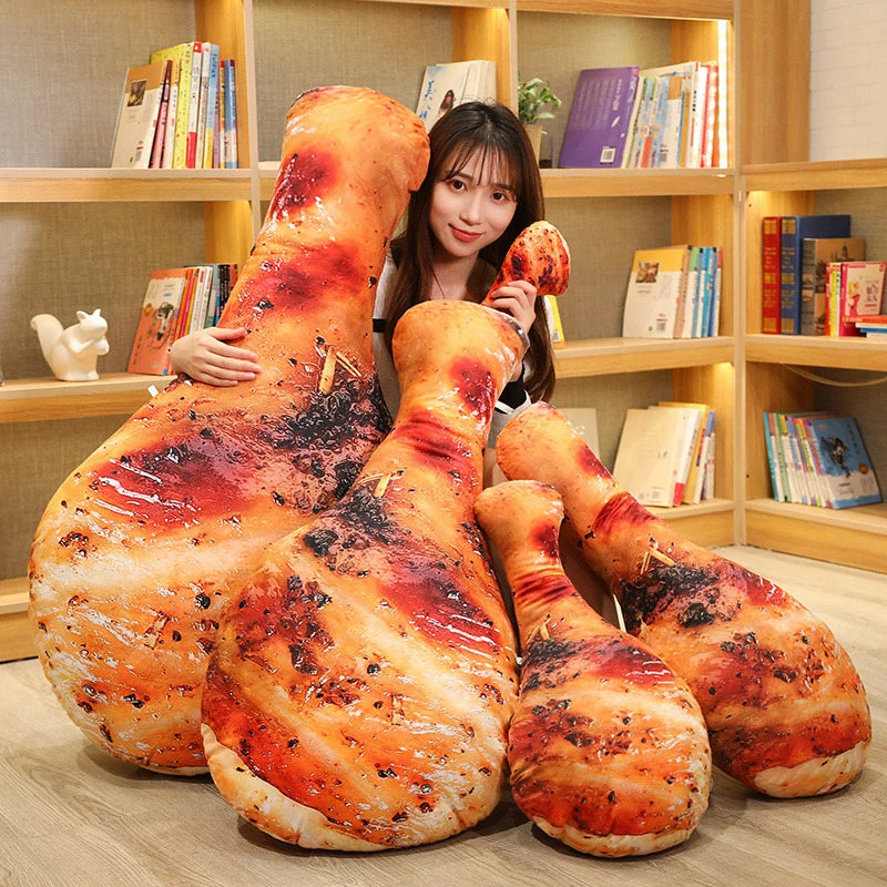 网红仿真大鸡腿毛绒玩具抱枕女生睡觉夹腿娃娃创意沙发装饰睡枕