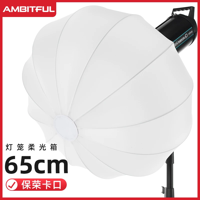 Ambitful捷 柔光球 遮菲保荣口闪光灯 摄影球形主播直播LED补光