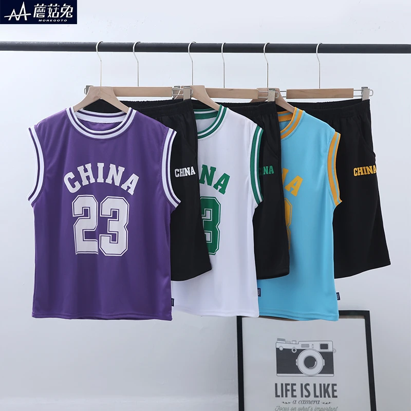 【清仓】胖男童夏季速干背心套装大童篮球服加肥加大码男孩运动球衣