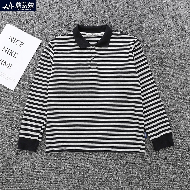 胖男童翻领长袖T恤春秋季薄款8-16岁男孩polo衫加肥加大儿童上衣