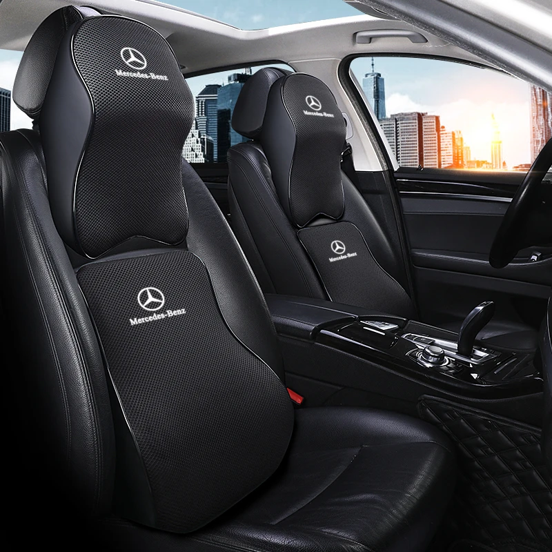 适用于奔驰C200L C260L E260L E300L记忆棉汽车头枕腰靠车载靠枕