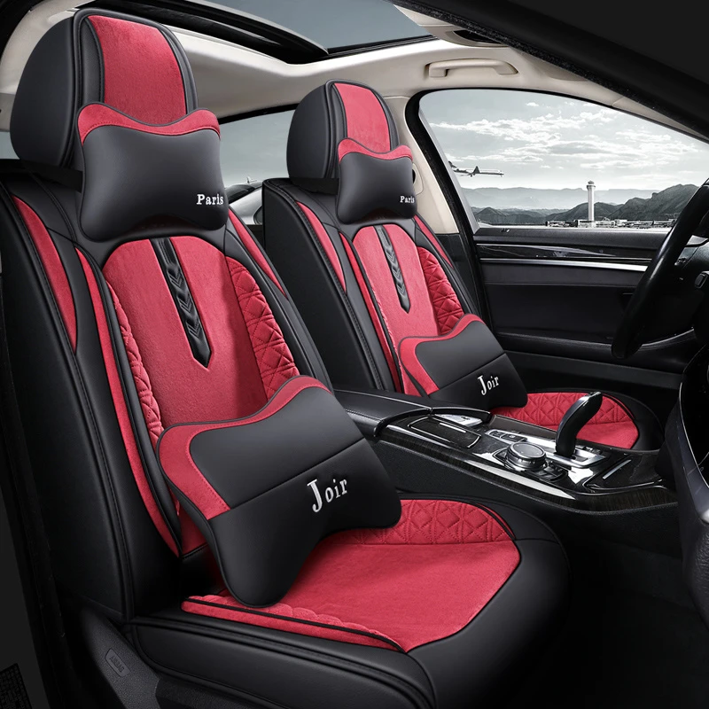 明尔闵2022新款四季通用座套全包围翻毛皮五座汽车坐垫座垫座套