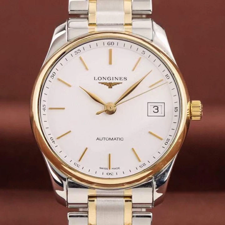 99新 Longines/浪琴 名匠518/白盘条丁/表径36/公价19200/18K金