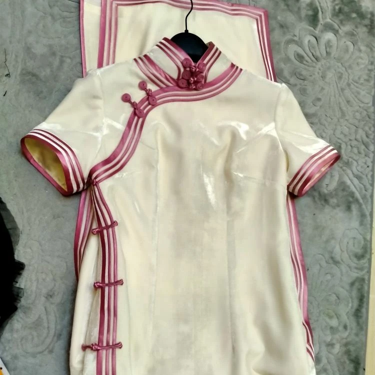 真丝绒私人订制旗袍礼服