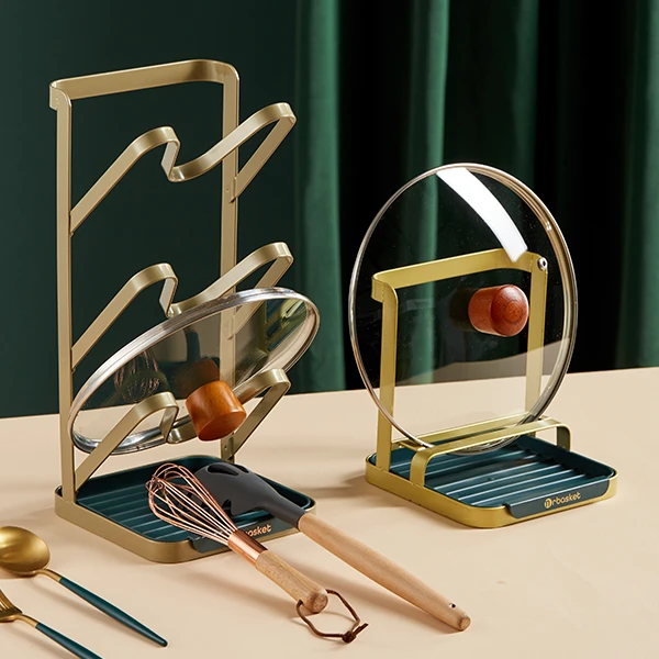 锅盖架锅铲架台面厨房放锅盖收纳神器家用挂砧板菜板置物架免打孔