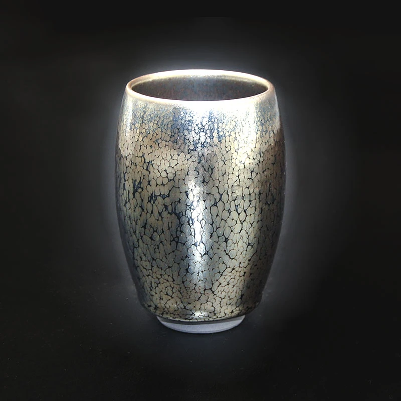 280毫升建窑建盏茶杯主人杯银油滴手握杯啤酒杯