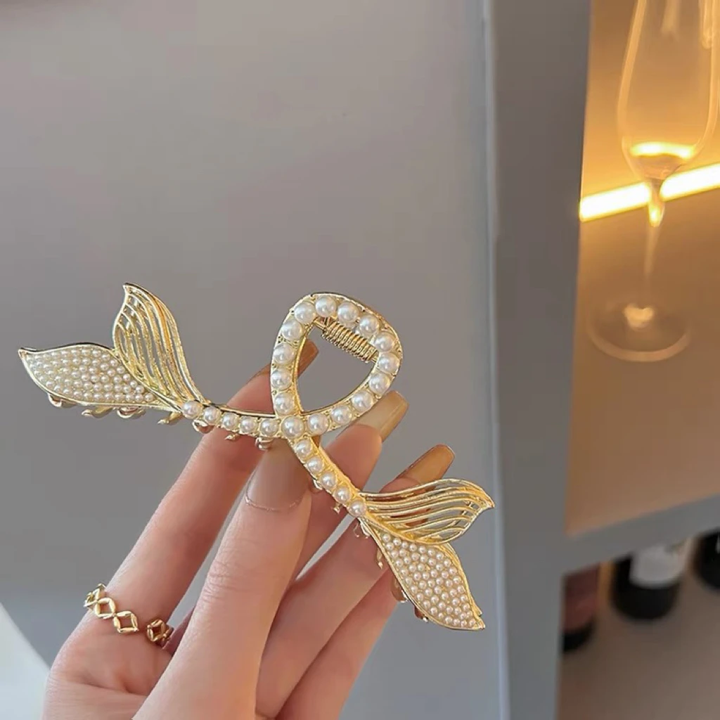 A-26高级感双鱼尾发夹后脑勺优雅抓夹鲨鱼夹