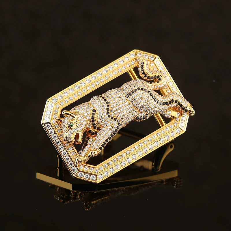 男士皮带扣肖狗纯钢时尚实心镶钻平滑新款百搭高档史蒂芬裤腰单头