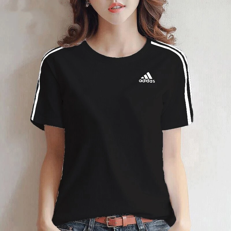 【奥莱特惠】ADIDAS阿迪达斯女装运动休闲短袖美式棉质跑步T恤