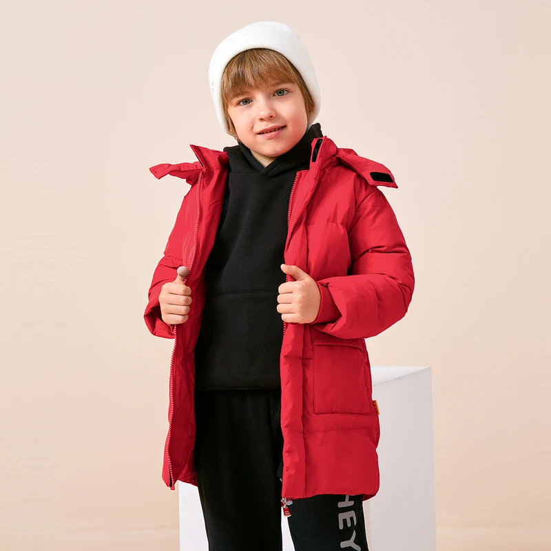 40199童装男小童时尚年装羽绒服带帽NCYAJ40199T中长款【下架】
