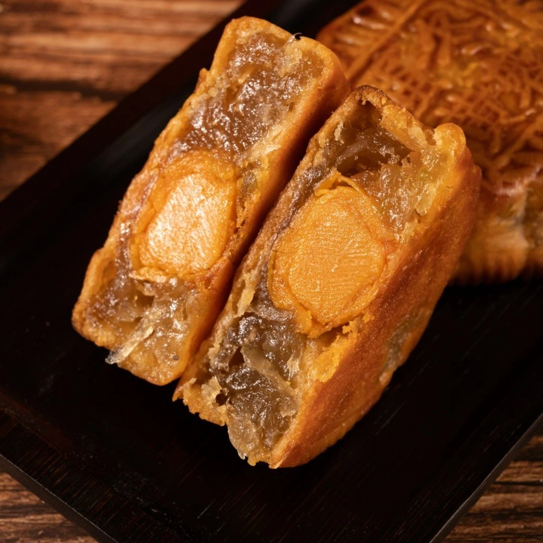 陈进晃传统纸包蛋黄冬蓉月饼560克/一筒台山特产.深井