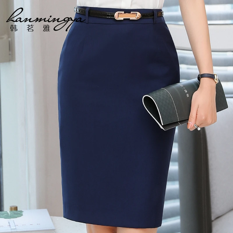 韩茗雅职业时尚包裙春秋款百搭西装裙正装半身裙包臀裙一步裙长款