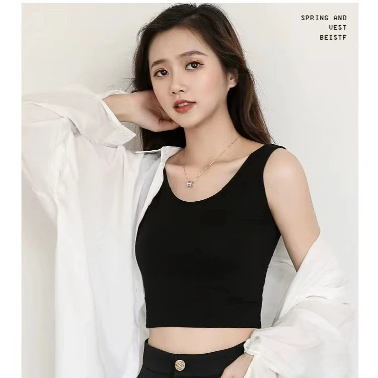 韩茗雅西装连衣裙内搭莫代尔棉小吊带背心福利百搭美背打底夏季