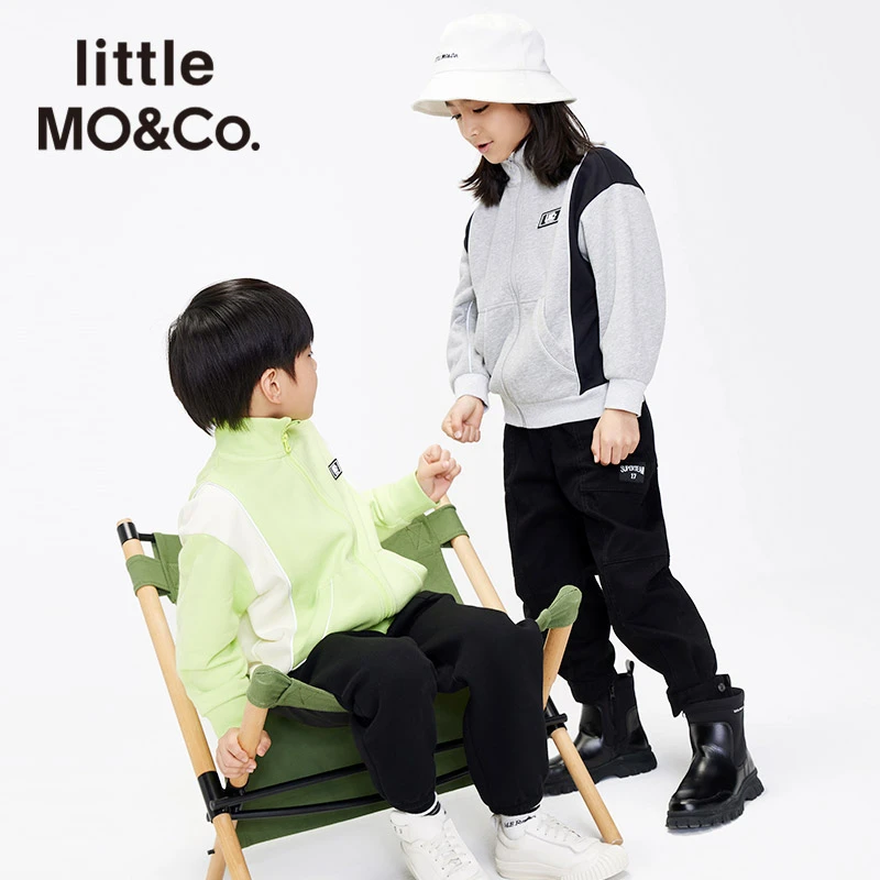 littlemoco童装春秋季男女童休闲运动外套高能感夹克#KBB1JKTT07